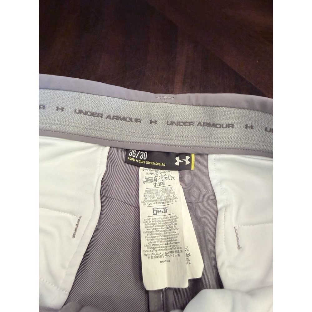 Men's Under Armour All Seasons Gear performance pants Gray 36x30 golf - Picture 3 of 5